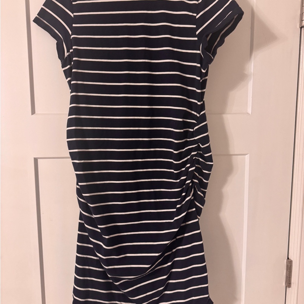 Maternity Navy Striped Women's Dress